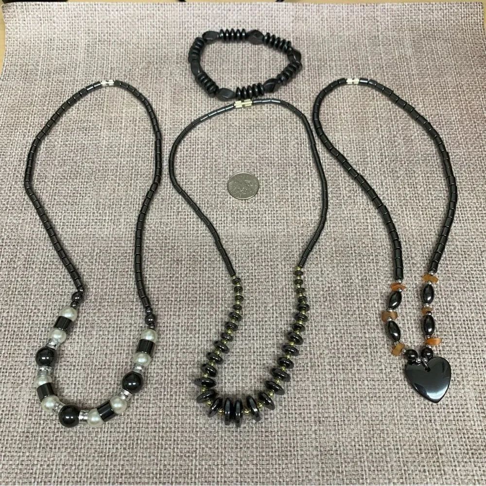 Hematite Necklace Bracelet Bundle